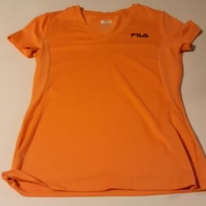orange v neck tee